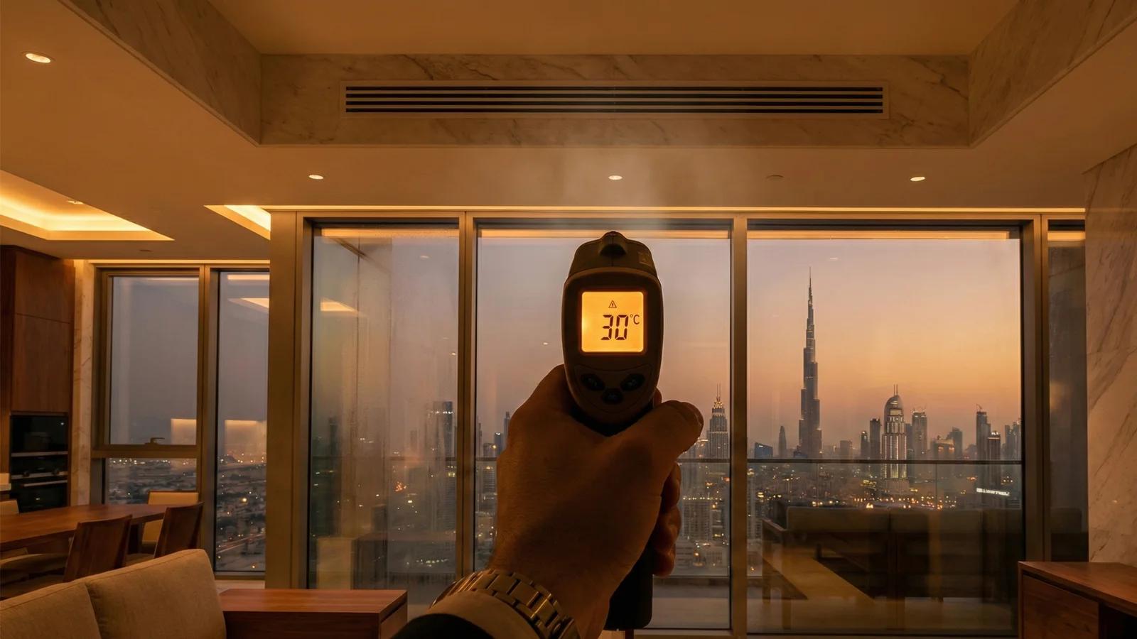 Before AC maintenance blocked drain tray